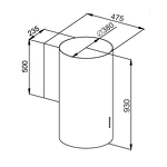 Превью картинка Цилиндрическая вытяжка Maunfeld LEE WALL (C) 39 GOLD #13