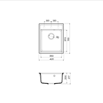 Превью картинка Гранитная мойка Omoikiri Daisen 42-BE Artgranit/ваниль #2