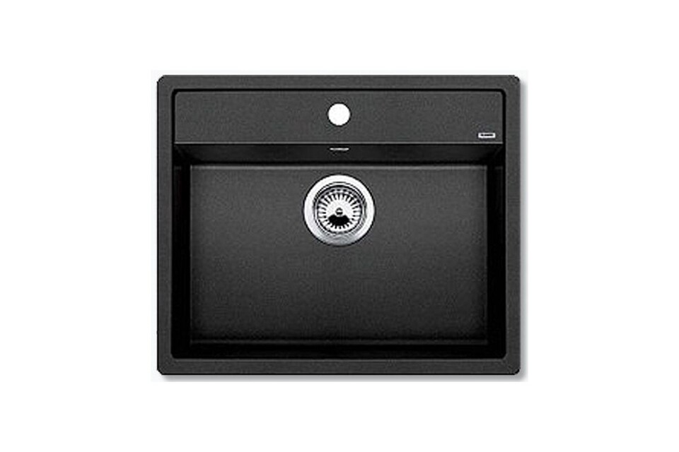 Фото Гранитная мойка Blanсo DALAGO 6-F SILGRANIT PuraDur антрацит с клапаном-автоматом
