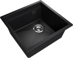 Превью картинка Гранитная мойка Rivelato LINO 454-R 1-чаш 450*440 nero #2