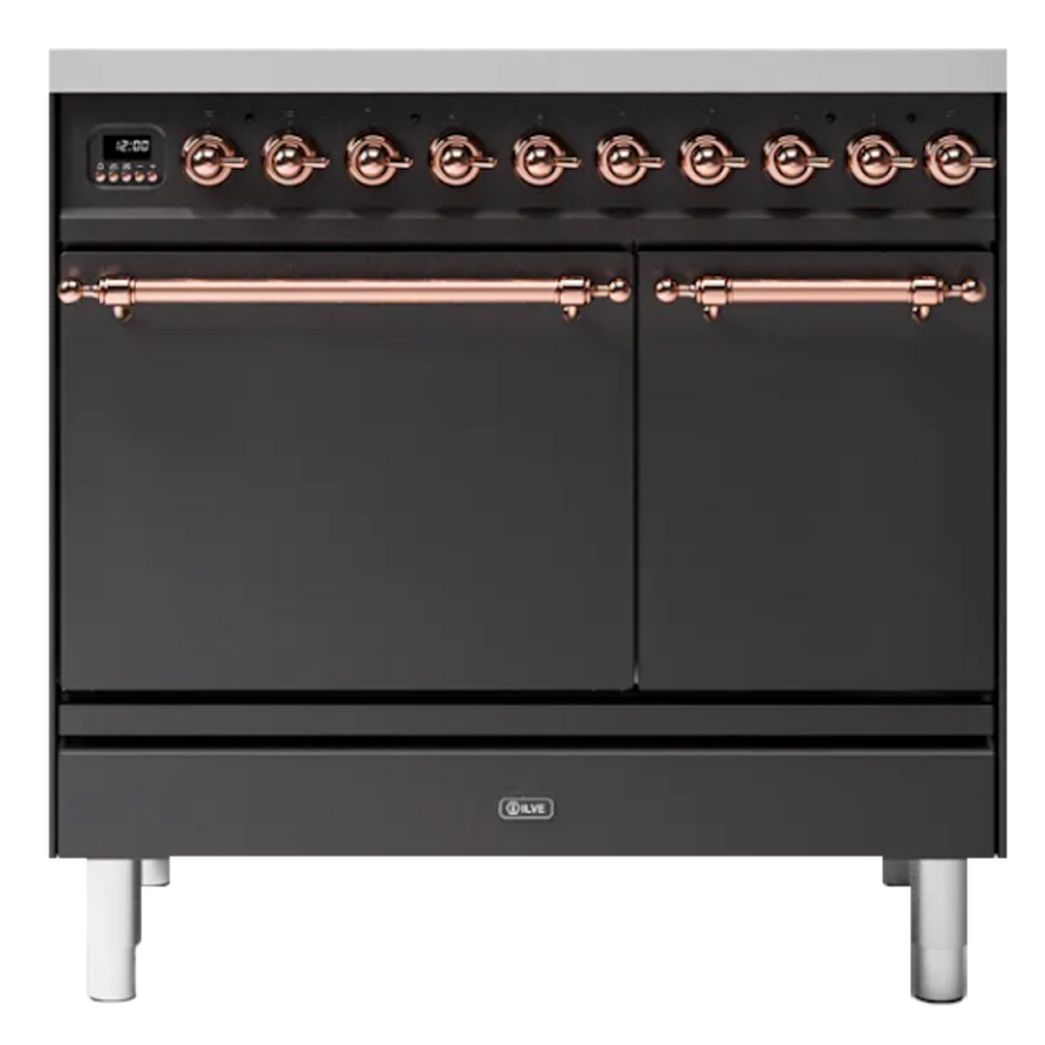 Фото Центр варочный ILVE PD09IQNE3/MGP матовый графит (фурн. медь)