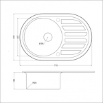Превью картинка Металлическая мойка EMAR 7750 #2