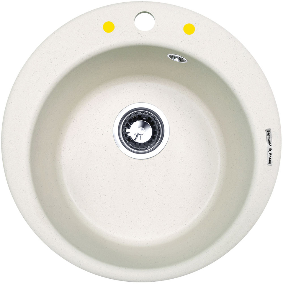 Фото Гранитная мойка Zigmund & Shtain KREIS 480 Каменная соль