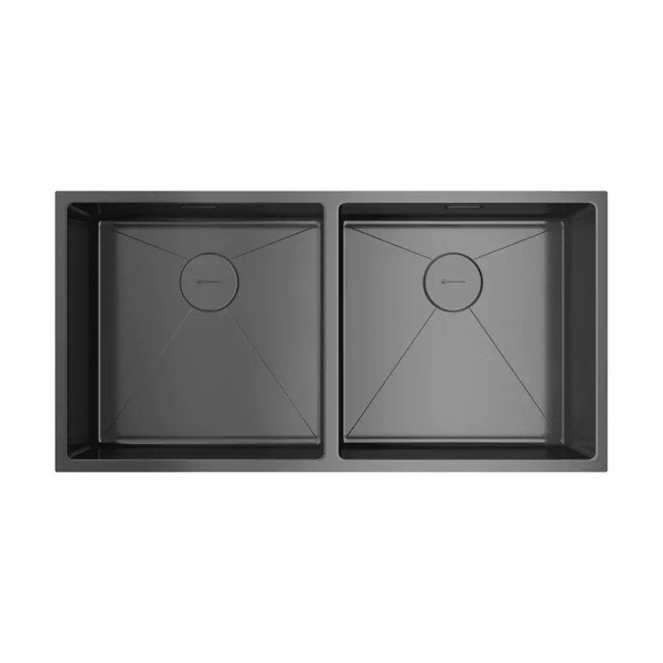 Фото Металлическая мойка Omoikiri Taki 86-2-U/IF Side-GM нерж. сталь/вороненая сталь