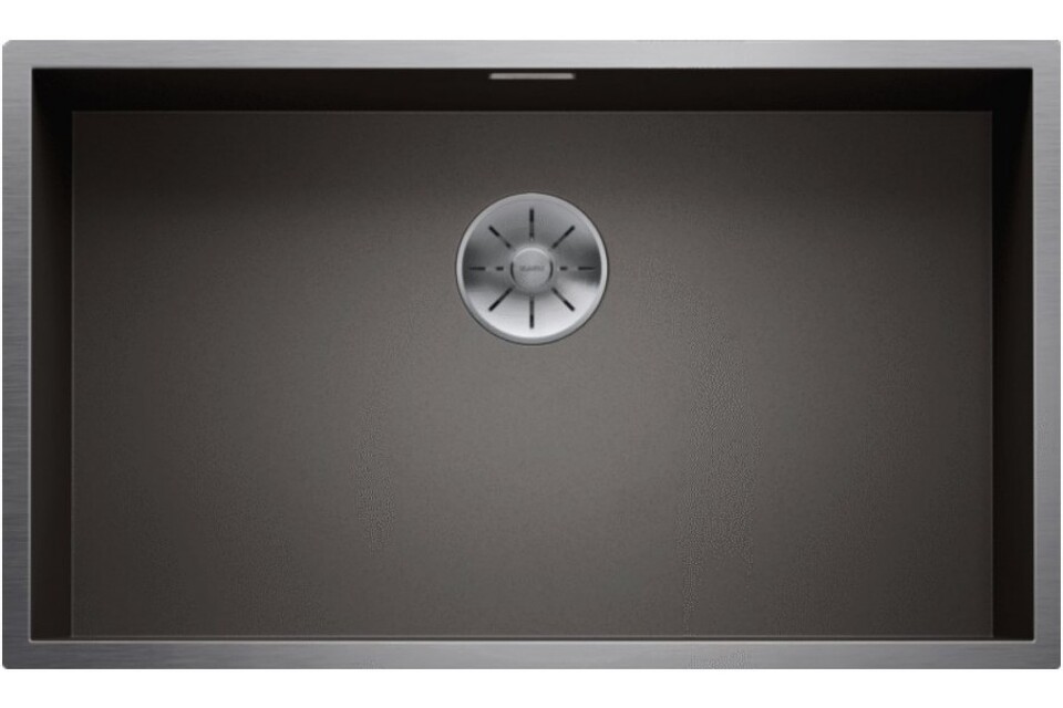 Фото Гранитная мойка Blanсo ZEROX 700-U нерж.сталь Dark Steel с отв. арм. InFino®