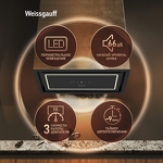Превью картинка Полновстраиваемая вытяжка Weissgauff Quadra 600 Touch Black Glass #12