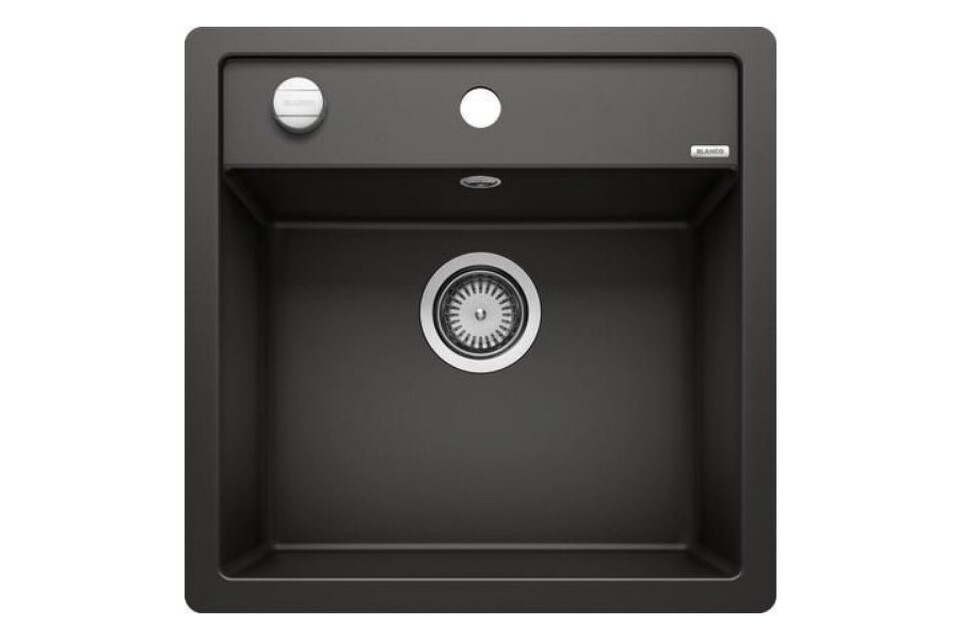Фото Гранитная мойка Blanсo DALAGO 5-F SILGRANIT черный с клапаном-автоматом