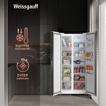 Превью картинка  Холодильник side by side Weissgauff WSBS 500 Inverter NoFrost White Glass #4