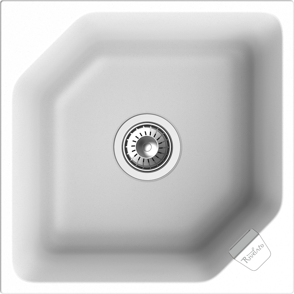 Фото Кварцевая мойка Rivelato LOCUS 50 1-чаш 500*500 brina