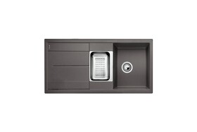 Картинка Blanсo METRA 6S SILGRANIT PuraDur темная скала с клапаном-автоматом