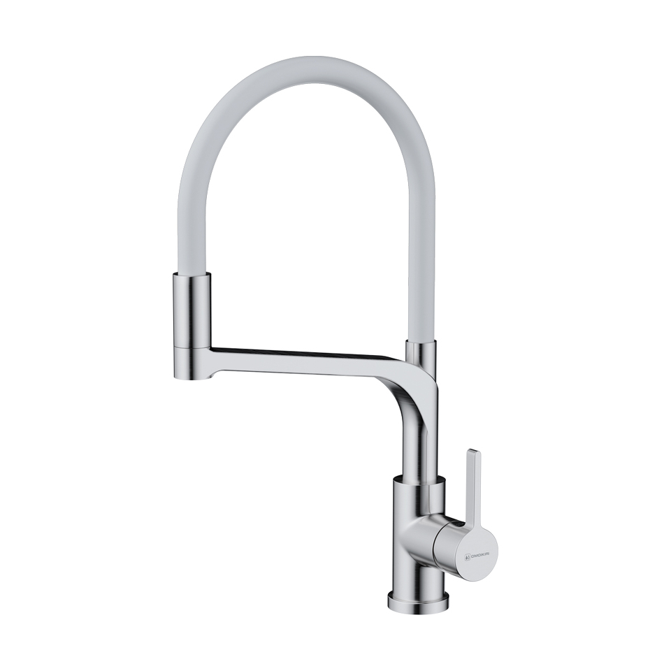 Фото Смеситель для кухни Omoikiri Sinto 2 Plus-BN-WH латунь/нержавеющая сталь/белый