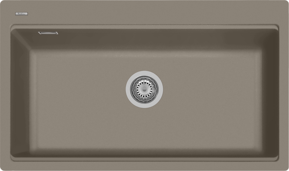 Фото Гранитная мойка Rivelato FONDE 8638 1-чаш 860*510 Sabbia