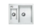 Превью картинка Гранитная мойка Blanсo METRA 6 SILGRANIT PuraDur белый с клапаном-автоматом #1