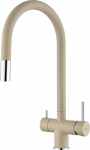 Превью картинка Смеситель для кухни Rivelato Trevi U-обр. с краном питьевой воды и выдвижной лейкой D-35мм beige scuro cromo #1