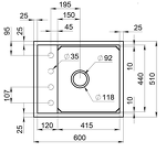 Превью картинка Кварцевая мойка GRANULA 6004, ЧЁРНЫЙ #5
