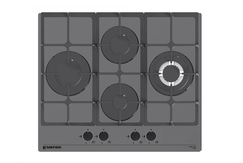 Фото Газовая варочная панель Meferi MGH604GR GLASS ULTRA