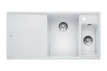 Превью картинка Гранитная мойка Blanсo AXIA III 6 S SILGRANIT PuraDur белый чаша справа, разделочный столик ясень c кл.-авт. InFino #1