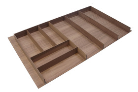 Картинка Деревянный лоток WOODLINE для столовых приборов, ширина фасада 900 мм, 782x472х49 мм, орех