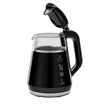 Превью картинка Чайник Lex LXK 30019-2, чайник стеклянный с двойными стенками (черный) #2