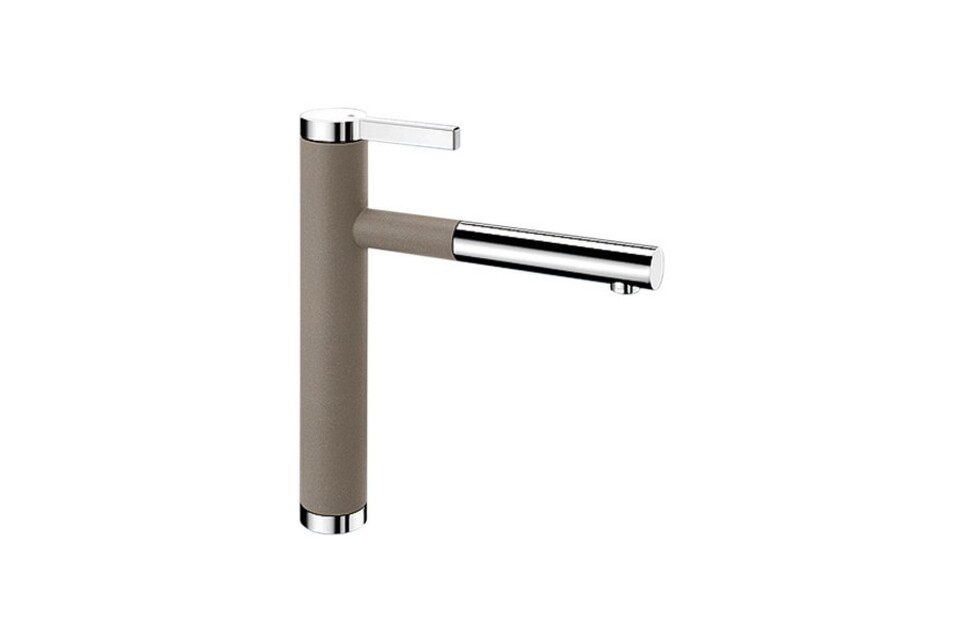 Фото Смеситель для кухни Blanсo LINEE-S хром / серый беж