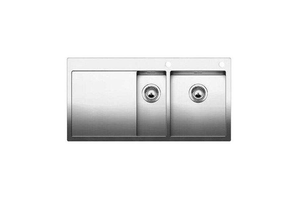 Фото Металлическая мойка Blanсo CLARON 6S-IF/А (чаша справа) нерж.сталь зеркальная полировка с  кл.-авт. InFino и управлением PushControl