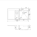 Превью картинка Металлическая мойка Omoikiri Akisame 100-2-R-IN нерж. сталь/нержавеющая сталь #2