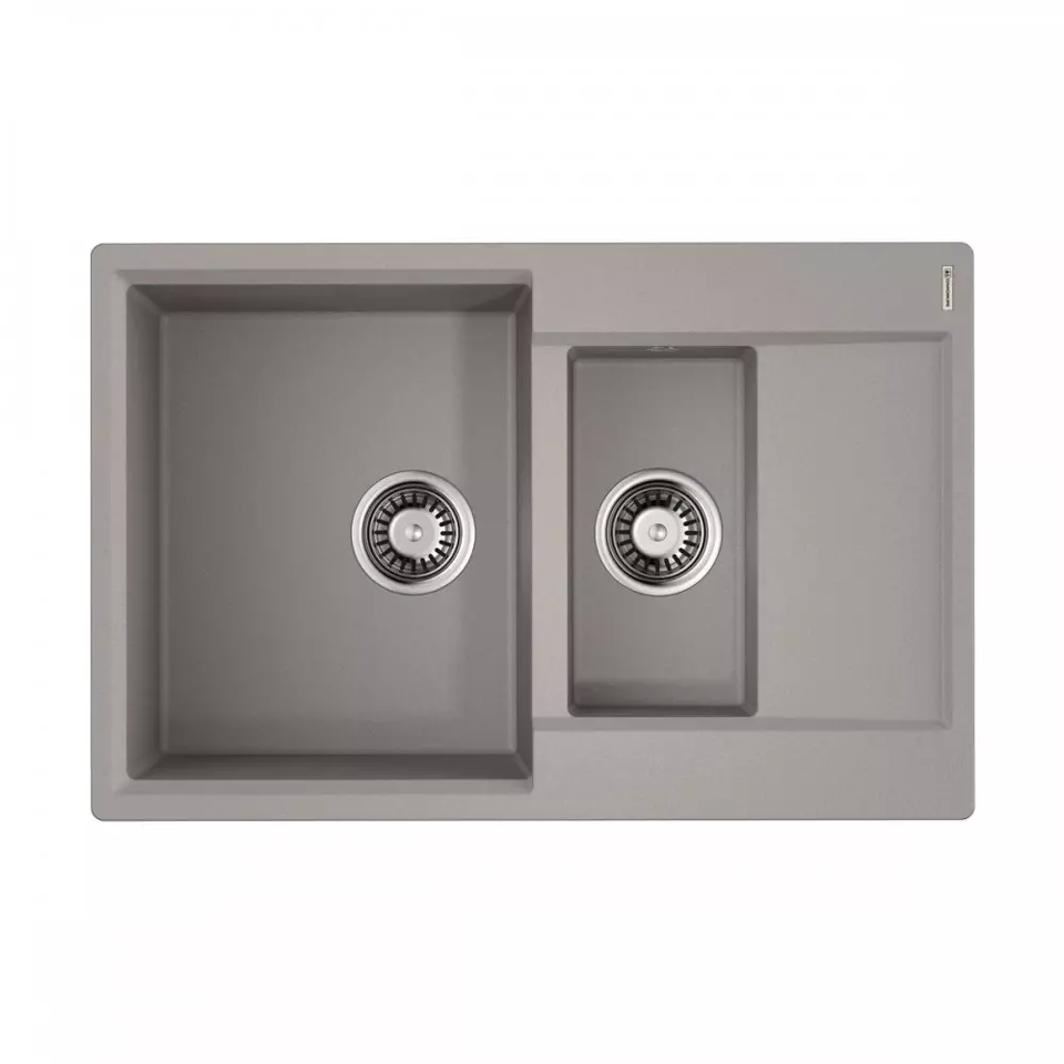 Фото Гранитная мойка Omoikiri Daisen 78-2T-GR Tetogranit/leningrad grey