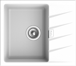 Превью картинка Кварцевая мойка Rivelato RAUM 58 1-чаша 580*500мм brina #1