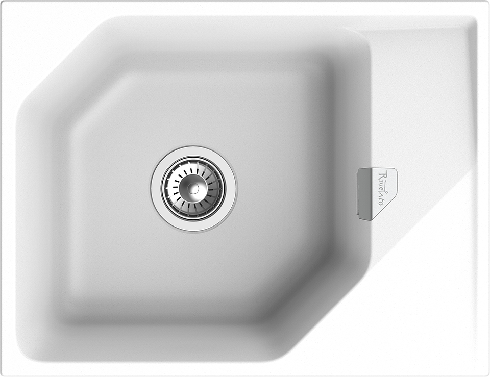 Фото Кварцевая мойка Rivelato LOCUS 65 1-чаш 650*500 brina