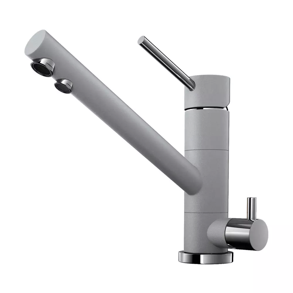 Фото Смеситель для кухни Omoikiri Tonami-GR латунь/leningrad grey