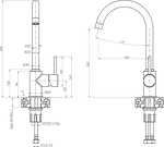Превью картинка Смеситель для кухни GranFest 3650 Песочный #2
