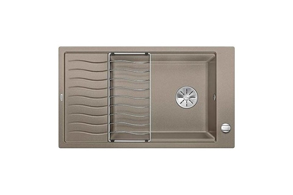 Фото Гранитная мойка Blanсo ELON XL 8 S SILGRANIT PuraDur серый беж с кл.-авт. InFino