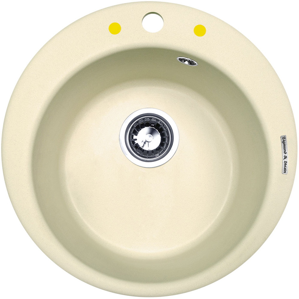 Фото Гранитная мойка Zigmund & Shtain KREIS 480 Молодое шампанское