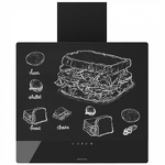 Превью картинка Наклонная вытяжка KRONA DOMENIKA 600 BLACK S #3