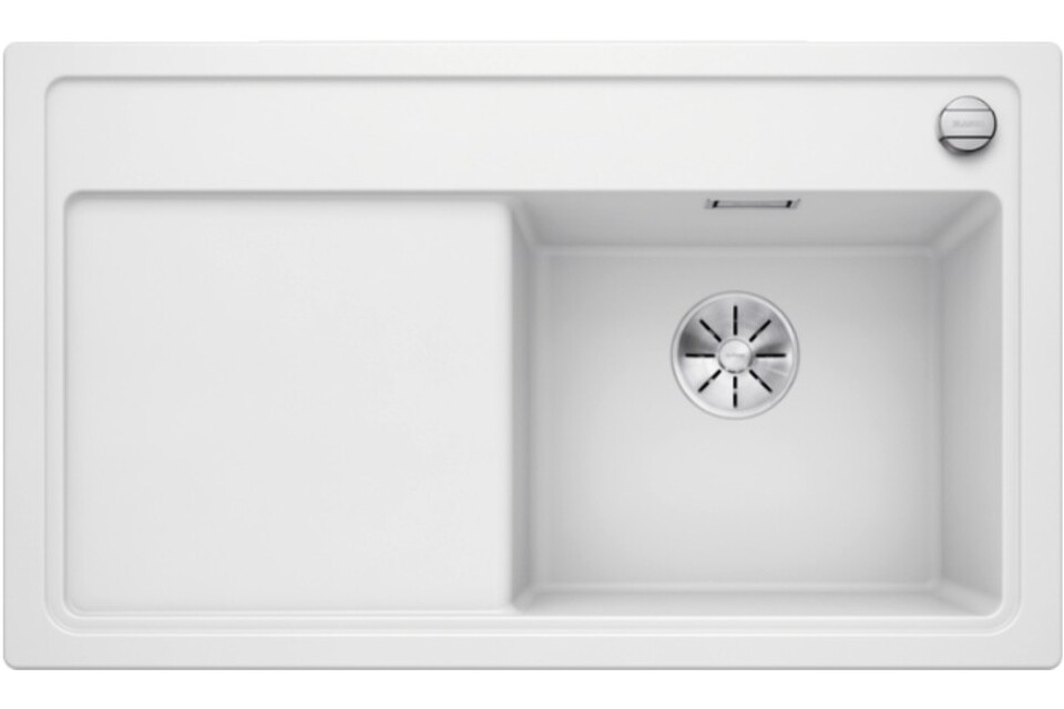 Фото Гранитная мойка Blanсo BLANCO ZENAR 45S (чаша справа) SILGRANIT белый с кл.-авт. InFino