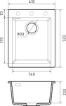 Превью картинка Rivelato ZENO 4150 1-чаш 410*500 Nero profondo #2