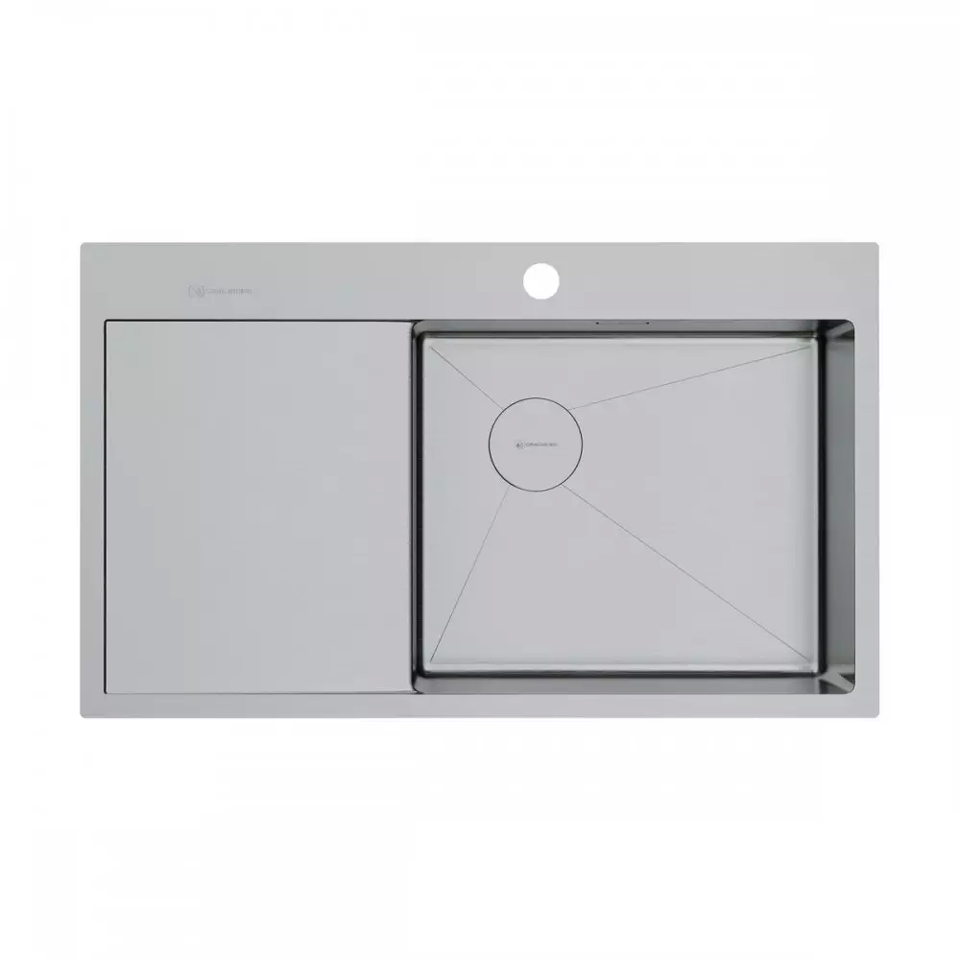 Фото Металлическая мойка Omoikiri Akisame 86-R Side-IN нерж. сталь/нержавеющая сталь