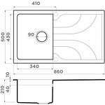 Превью картинка Гранитная мойка Omoikiri Yasugata 86-PL Tetogranit/платина #2