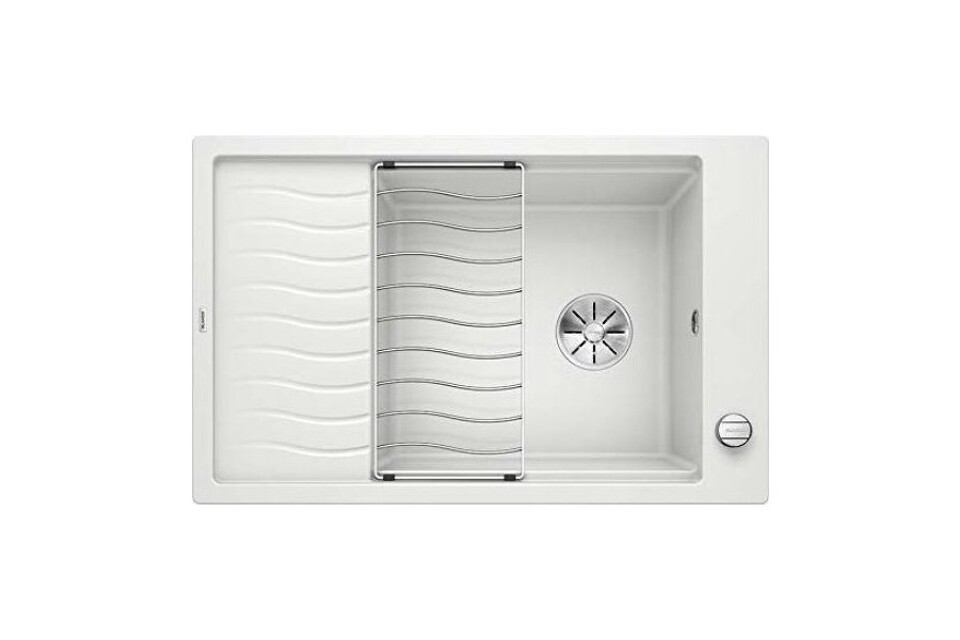 Фото Гранитная мойка Blanсo ELON XL 6S SILGRANIT PuraDur белый с клапаном-автоматом InFino