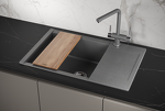 Превью картинка Кварцевая мойка GRANULA 7807, ГРАФИТ #1