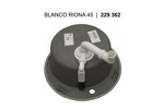 Превью картинка Гранитная мойка Blanсo RIONA 45 SILGRANIT белый #5