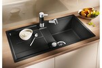 Превью картинка Гранитная мойка Blanсo METRA 5 S-F SILGRANIT PuraDur антрацит, с клапаном-автоматом #2