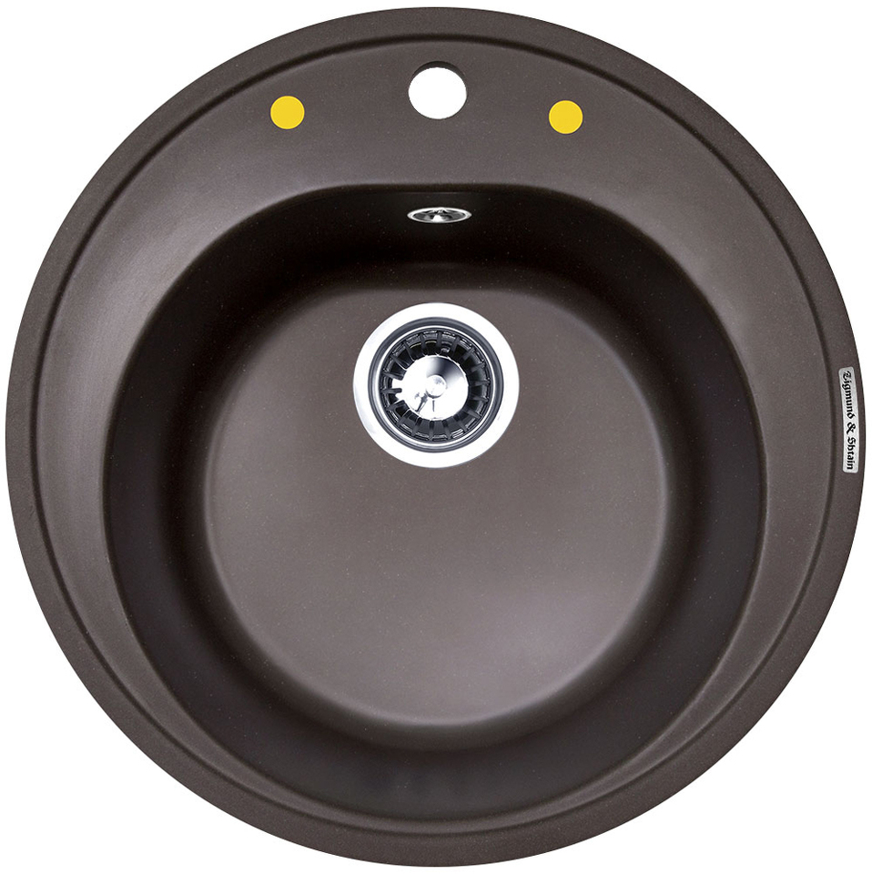 Фото Гранитная мойка Zigmund & Shtain KREIS 505 Швейцарский шоколад