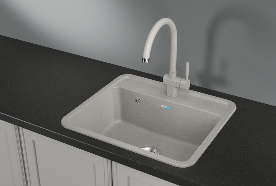 Фото Кварцевая мойка GRANULA 5601, БАЗАЛЬТ