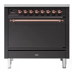 Картинка ILVE P096DQNE3/MGP матовый графит (фурн. медь)