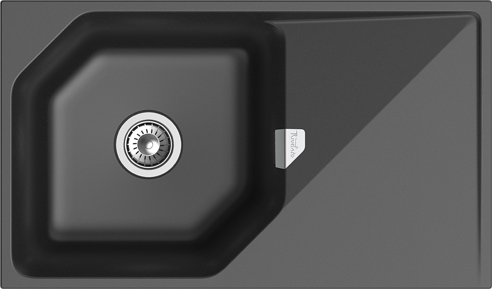 Фото Кварцевая мойка Rivelato LOCUS 85 1-чаш 850*500 antracite