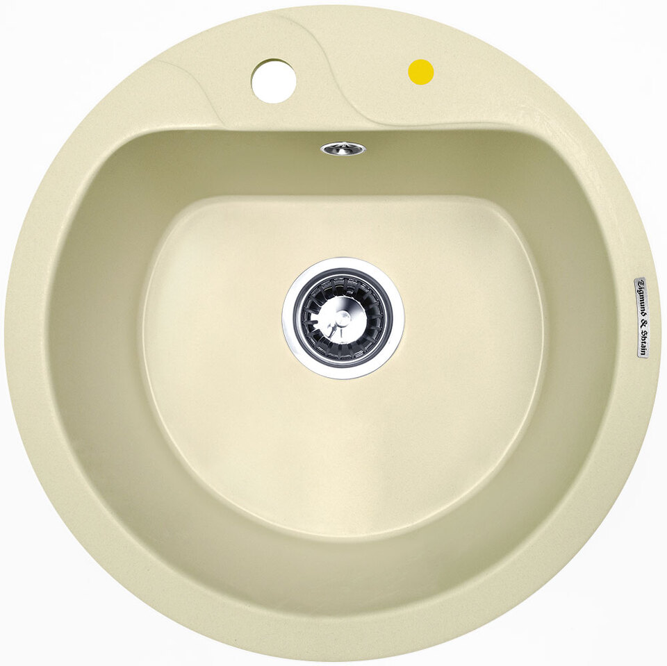 Фото Гранитная мойка Zigmund & Shtain KREIS 505F Молодое шампанское