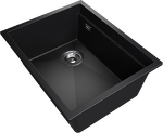 Превью картинка Гранитная мойка Rivelato LINO 554-L 1-чаш 550*440 nero #2