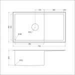 Превью картинка Металлическая мойка EMAR EMB-124 Satine #7