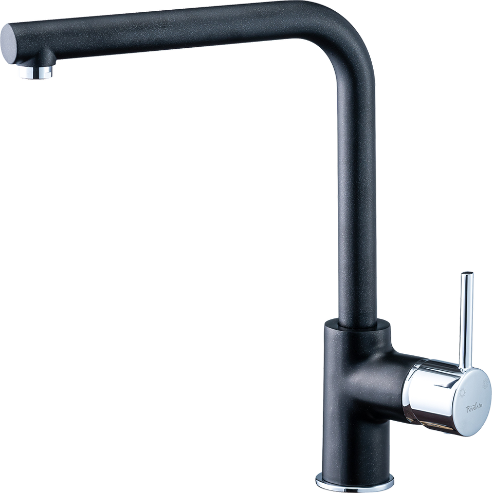 Фото Смеситель для кухни Rivelato Vico Г-обр. D-35мм antracite/cromo